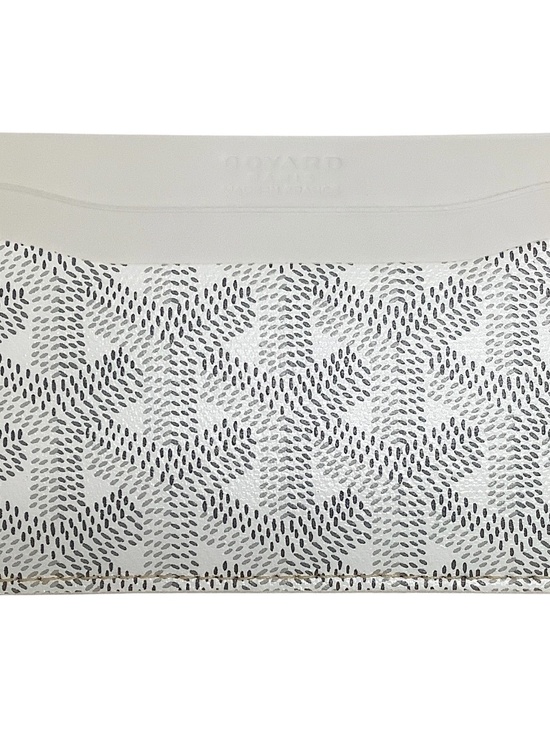 Goyard Handbags - GOYARD WHITE GOYARDINE SAINT SULPICE CARD HOLDER / WALLET